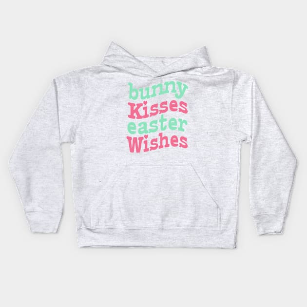 Bunny kisses Easter wishes Kids Hoodie by TeeAMS